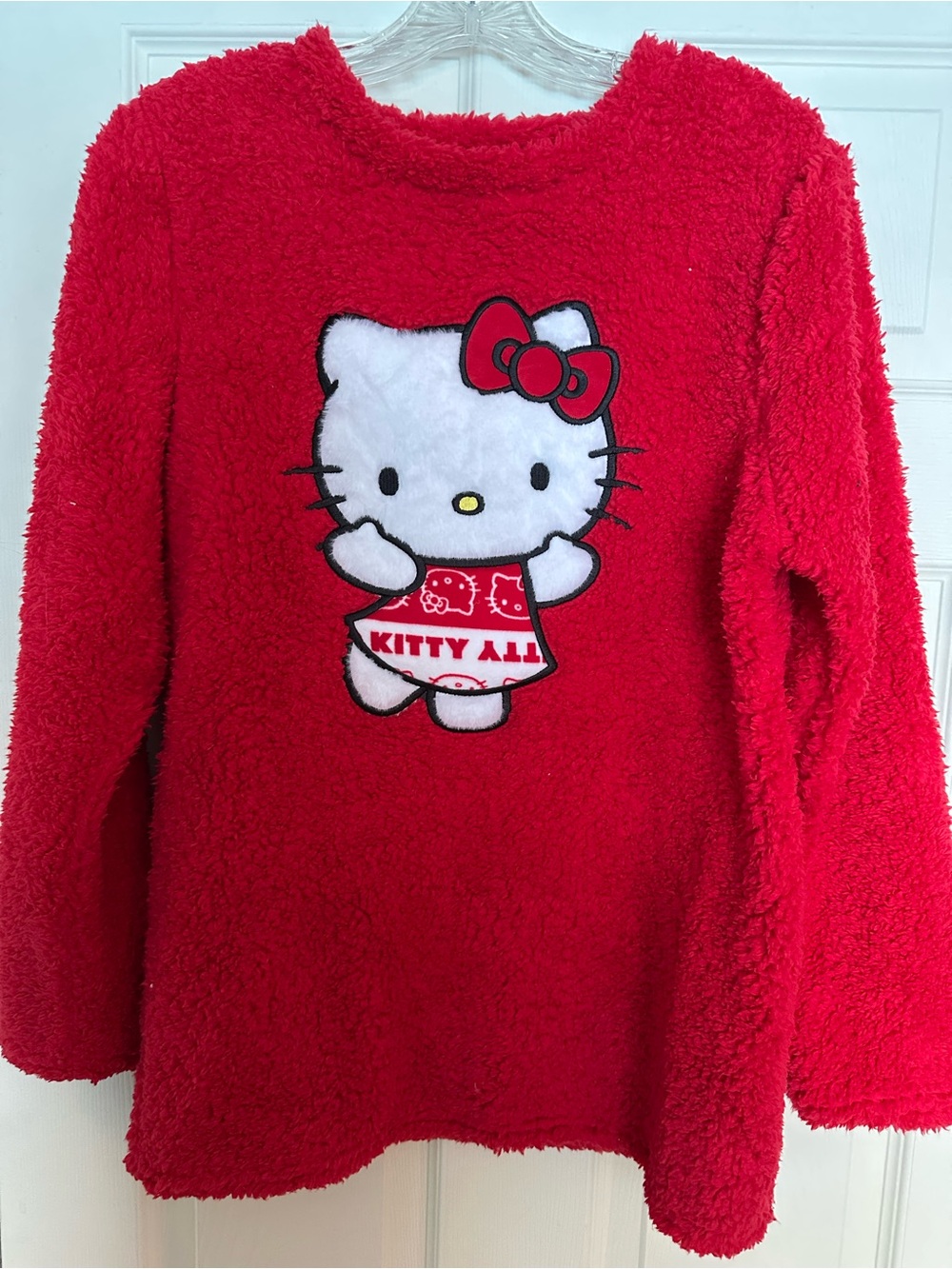 Hello Kitty Bright Red Plush Pullover